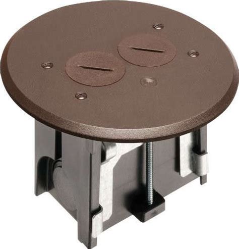 1-gang round steel round floor box kit|Arlington FLBAR101BR.